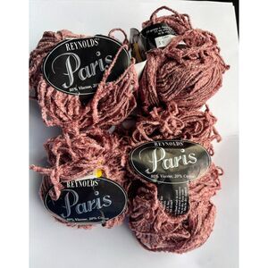 Reynolds Paris Yarn, 80% Viscose, 20% Cotton, Made in Italy, Lot of 4